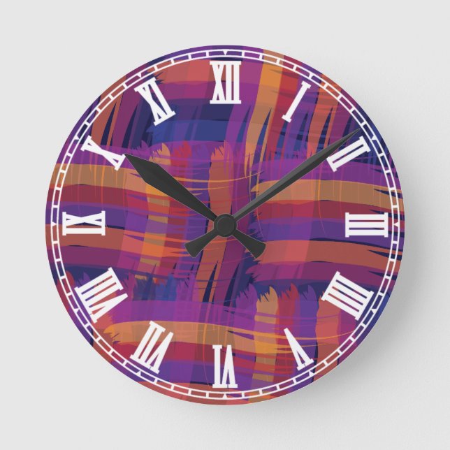 Stripes Round Clock (Front)