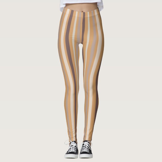 Stripes Seamless Pattern Leggings (Front)