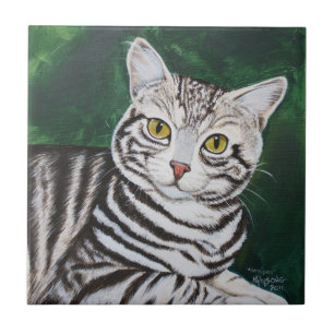 Stripes, Tabby Cat Tile