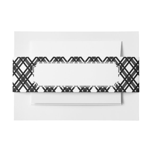 Stripes Texture Invitation Belly Band (Front Example)