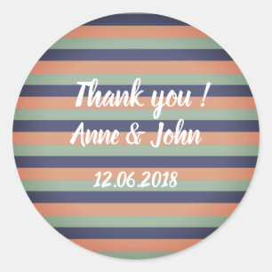 Stripes, Thank you Sticker
