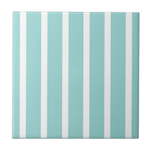 Stripes Thn Thick Blue White Ceramic Tile
