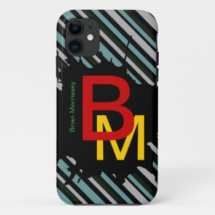 stripes to add name iPhone 11 case