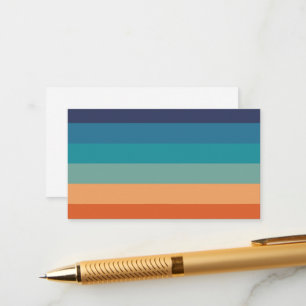 Stripes Vintage Colour Old Style Colourful Geometr Enclosure Card