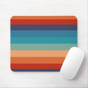 Stripes Vintage Colour Old Style Colourful Geometr Mouse Pad