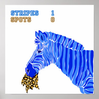 Stripes vs. Spots Poster
