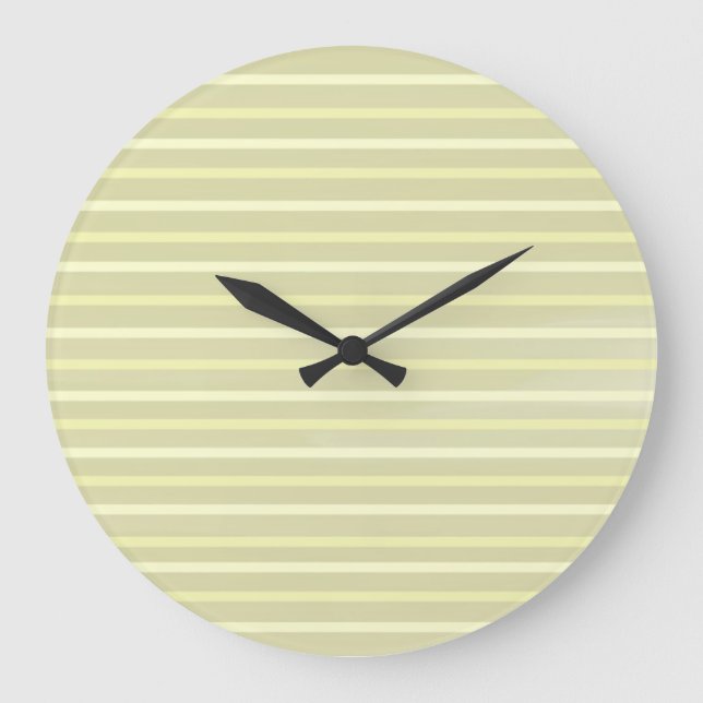 stripes watercolor art large clock (Front)