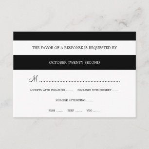 Stripes & Watercolor Leopard Print   Modern RSVP Card