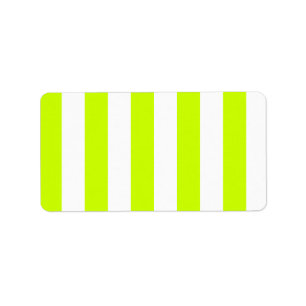 Stripes - White and Fluorescent Yellow Label