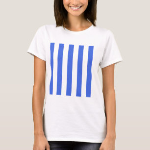 Stripes - White and Royal Blue T-Shirt