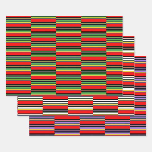 Stripes Wrapping Paper Sheet (Set)