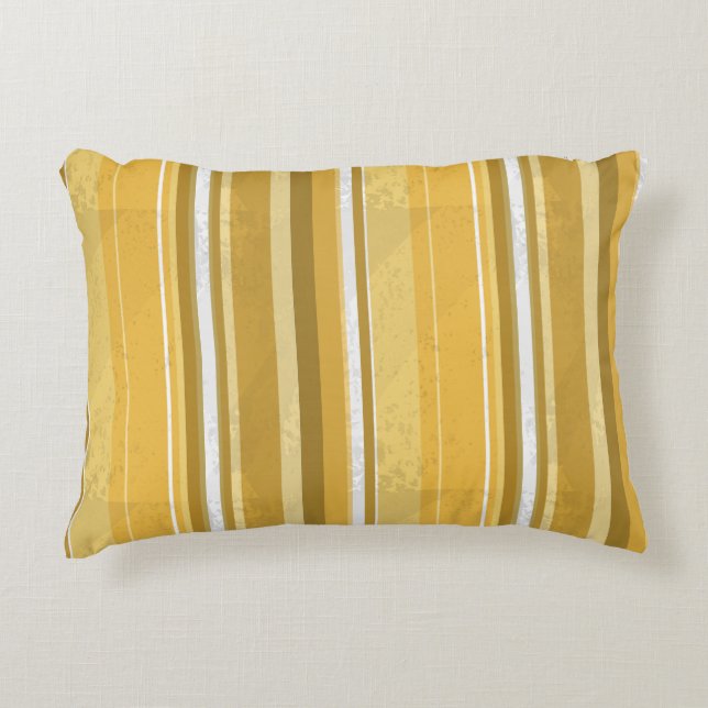 Stripes Yellow Decorative Cushion (Front)