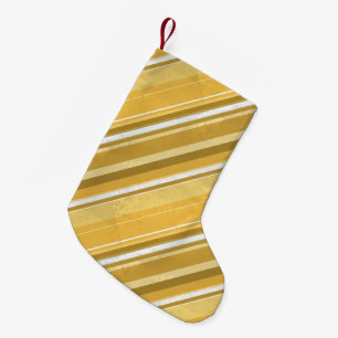 Stripes Yellow Small Christmas Stocking