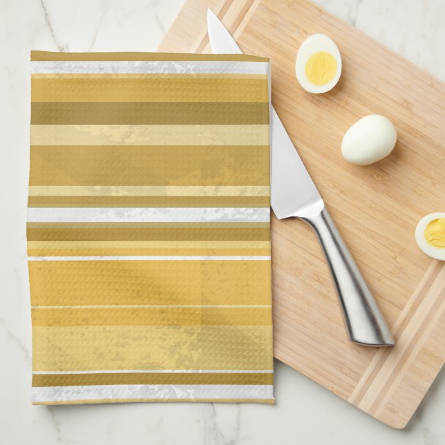 Stripes Yellow Tea Towel (Quarter Fold)