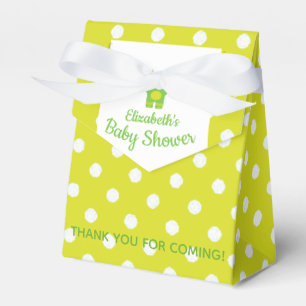 Stripey Green Little Monster Baby Shower Favour Box