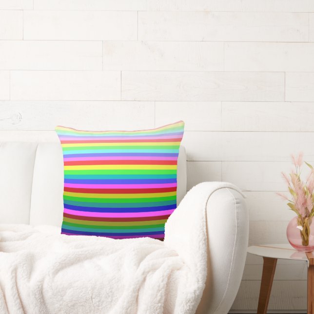 Stripey Multicolored Pillow (Couch)