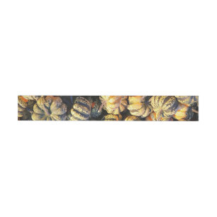Stripey Pumpkins Cluster Wrap Around Label