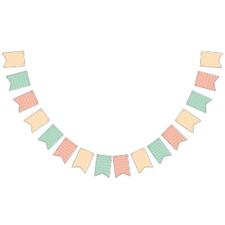 Stripey swallowtail shaped bunting banner