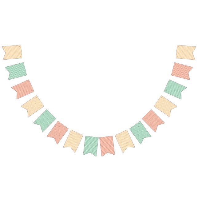 Stripey swallowtail shaped bunting banner (All)