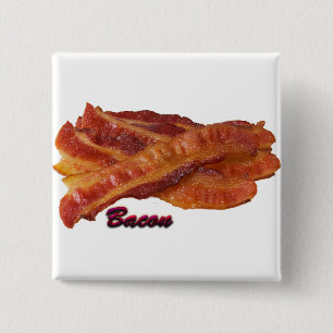 Strips of Bacon 15 Cm Square Badge
