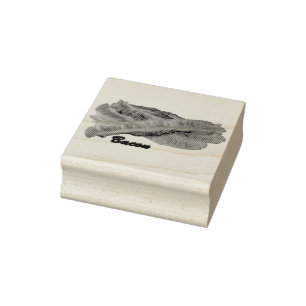 Strips of Bacon Rubber Stamp