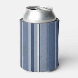 Strips of Blue and white Can Cooler