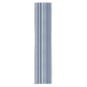 Strips of Blue and white Short Table Runner