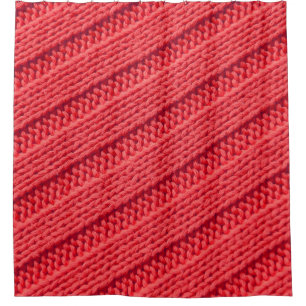 stripy crochet closeup shower curtain
