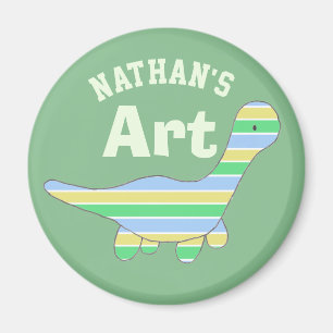 Stripy Dinosaur Magnet