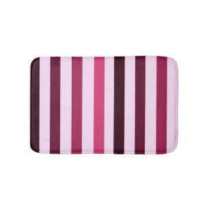 Stripy Red Pink Bath Mat
