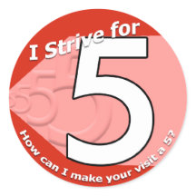 Strive for 5 Stickers