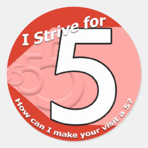 Strive for 5 Stickers
