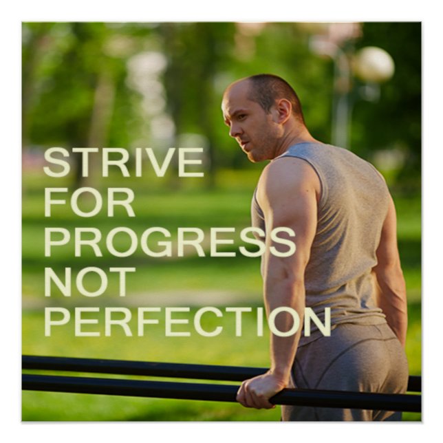Strive for Progress Motivational Poster (Front)