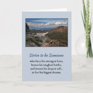 Strive to be someone...Motivational Card