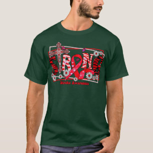 Stroke Awareness cross ribbon Strong hope love T-Shirt