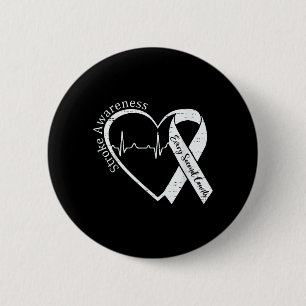 Stroke Awareness Heart Stroke Survivor Warrior 6 Cm Round Badge