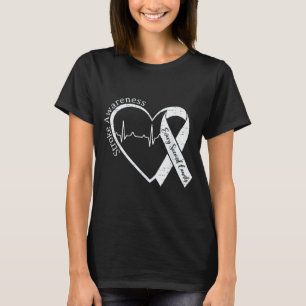 Stroke Awareness Heart Stroke Survivor Warrior T-Shirt