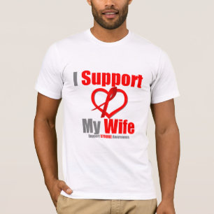Stroke Awareness I Support My Wife T-Shirt