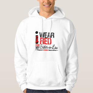 Stroke Awareness I Wear Red Ribbon Sister-in-Law Hoodie