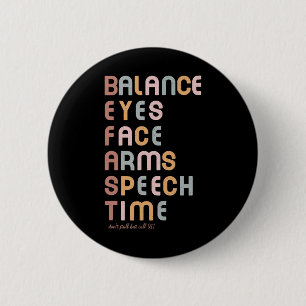 Stroke Awareness Month Red Ribbon Neuro Nurse Stro 6 Cm Round Badge