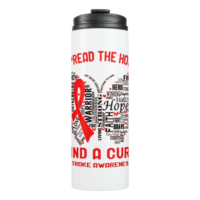 Stroke Awareness Month Ribbon Gifts Thermal Tumbler (Front)
