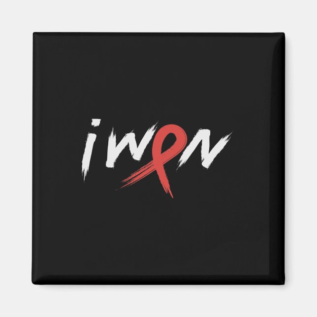 Stroke Awareness Red Ribbon I Won Brain Aneurysm S Magnet (Front)