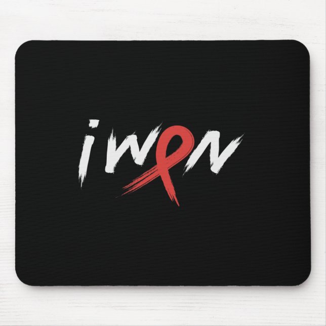 Stroke Awareness Red Ribbon I Won Brain Aneurysm S Mouse Pad (Front)