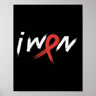 Stroke Awareness Red Ribbon I Won Brain Aneurysm S Poster