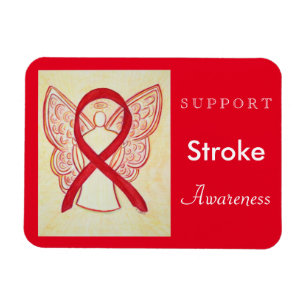 Stroke Awareness Ribbon Angel Custom Magnet