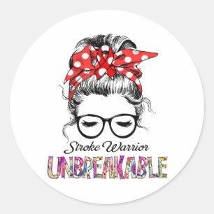 Stroke Awareness Ribbon Support Gifts Classic Round Sticker