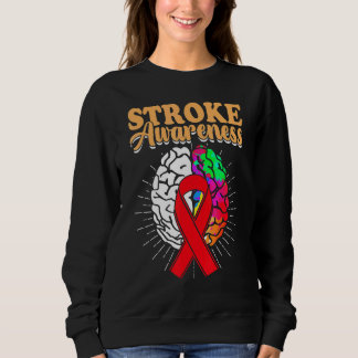Stroke Awareness Survivor Treatment  Strong Warrio Sweatshirt