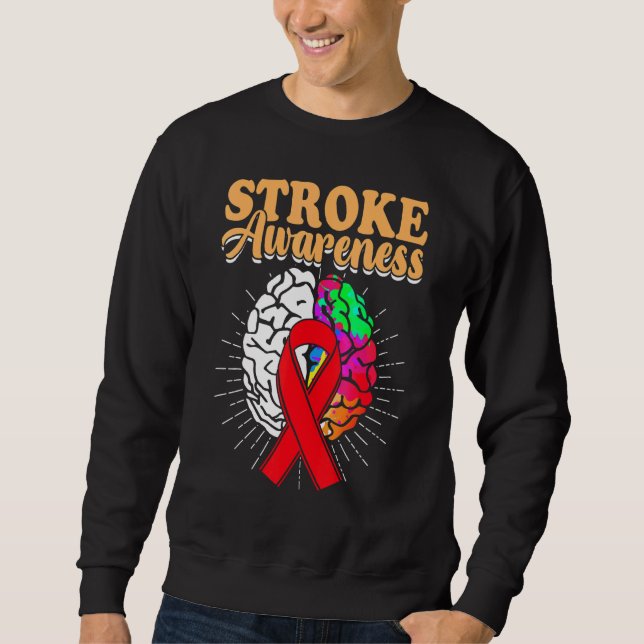 Stroke Awareness Survivor Treatment  Strong Warrio Sweatshirt (Front)