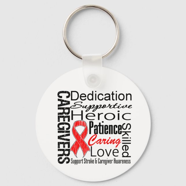 Stroke Caregivers Collage Key Ring (Front)