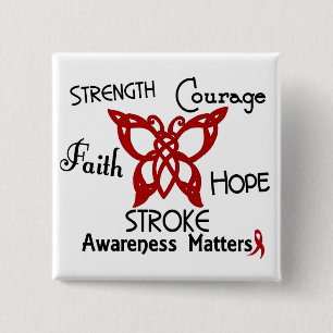 Stroke Celtic Butterfly 3 15 Cm Square Badge